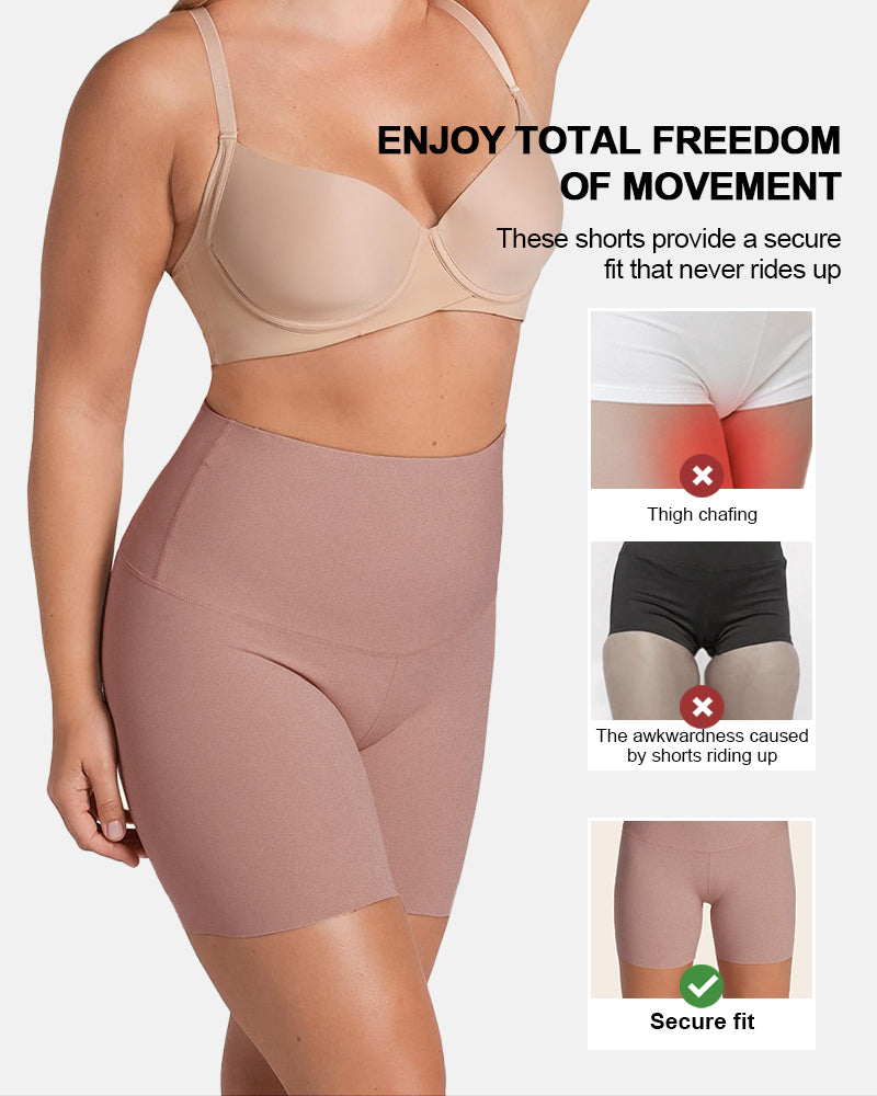 Seamless Shaping Shorts No Slip Waistband Butt Lift Tummy Control