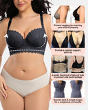 Lace Full Back Support Bra Shape Plus Size Adjustable Straps
