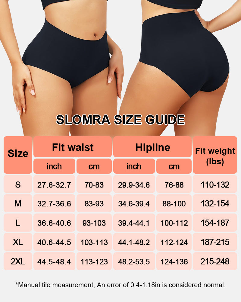 Seamless High Waist No Show Silky Briefs 5-Pack