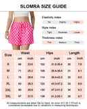 Checkered Drawstring Elastic Waist Casual Shorts with Pockets