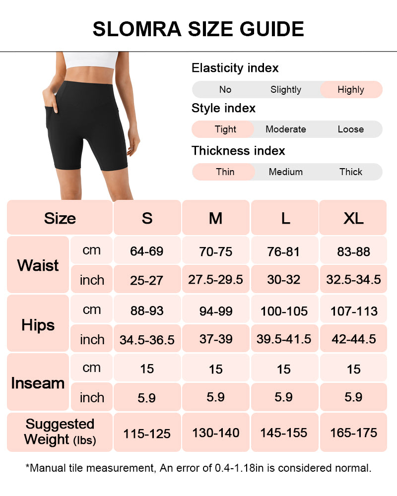 High Waisted Scrunch Butt Lifting Tummy Control Pocket Biker Shorts