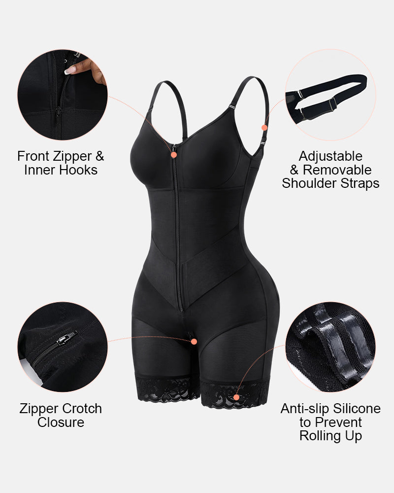 Tummy Control Fajas Shapewear with V-shape Sculpting Elastic Band