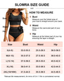Women U-back High Waisted  Tummy Control Two Piece Bikini