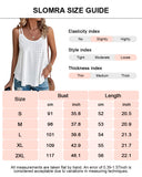 Spaghetti Strap Eyelet Embroidery Scoop Neck Tank Tops